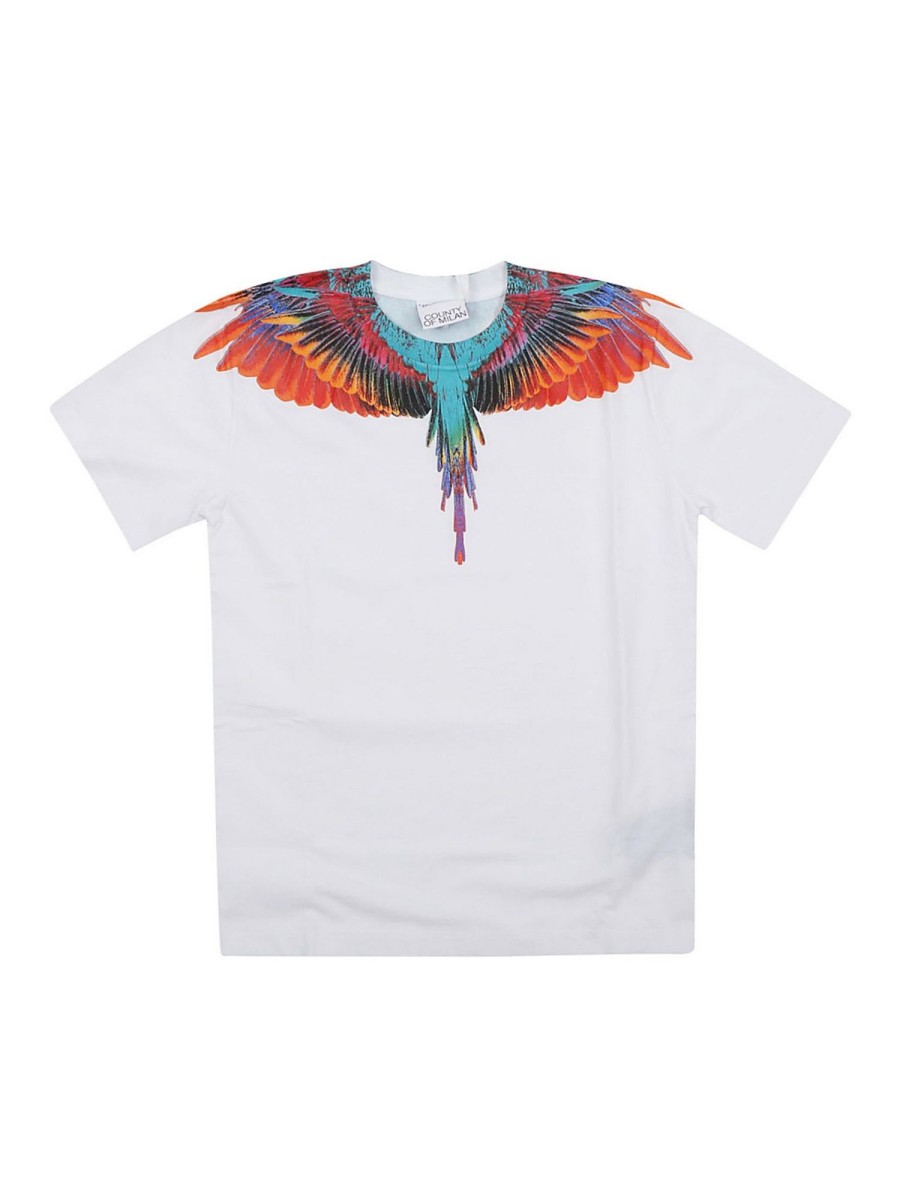 Bambino Marcelo Burlon Kids | T-Shirt Regolare Sunset Wings