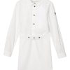 Bambino Moncler Jr | Abito Chemisier In Cotone Bianco