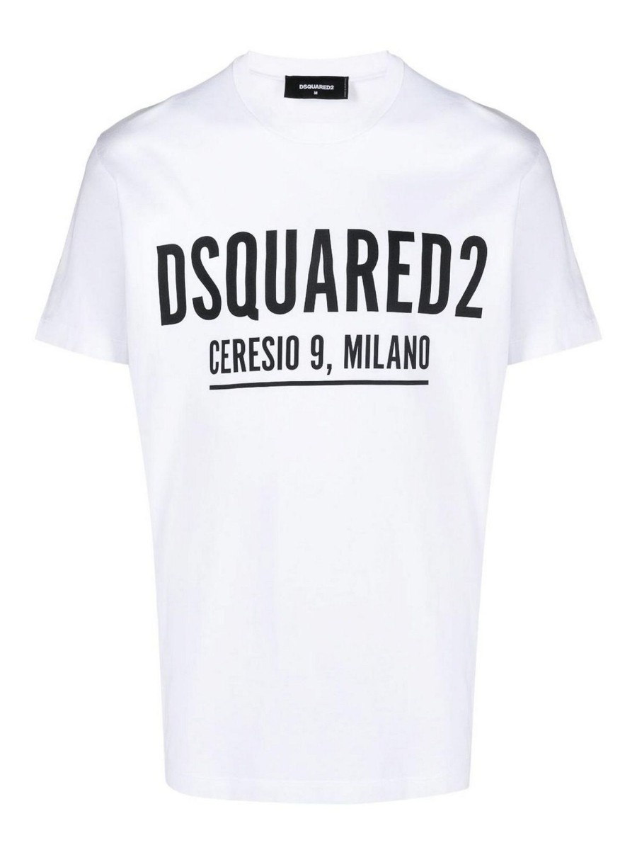 Uomo Dsquared2 | T-Shirt Ceresio 9 In Fresco Cotone