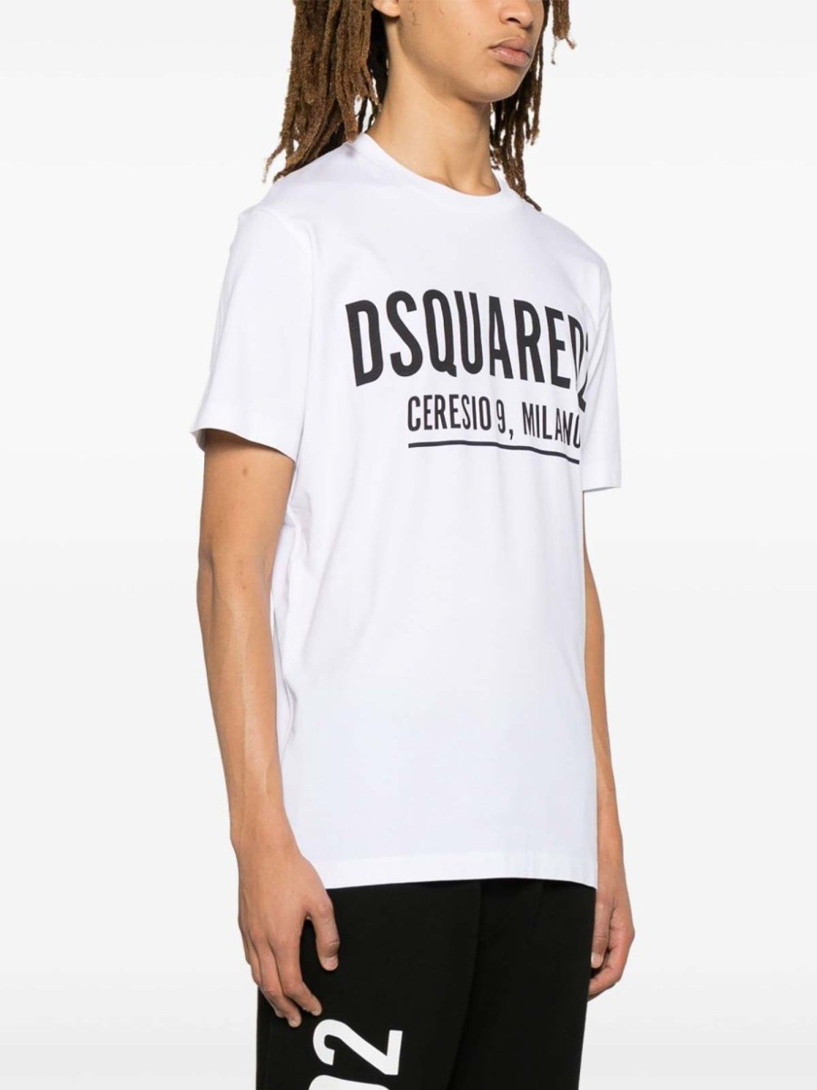 Uomo Dsquared2 | T-Shirt Ceresio 9 In Fresco Cotone