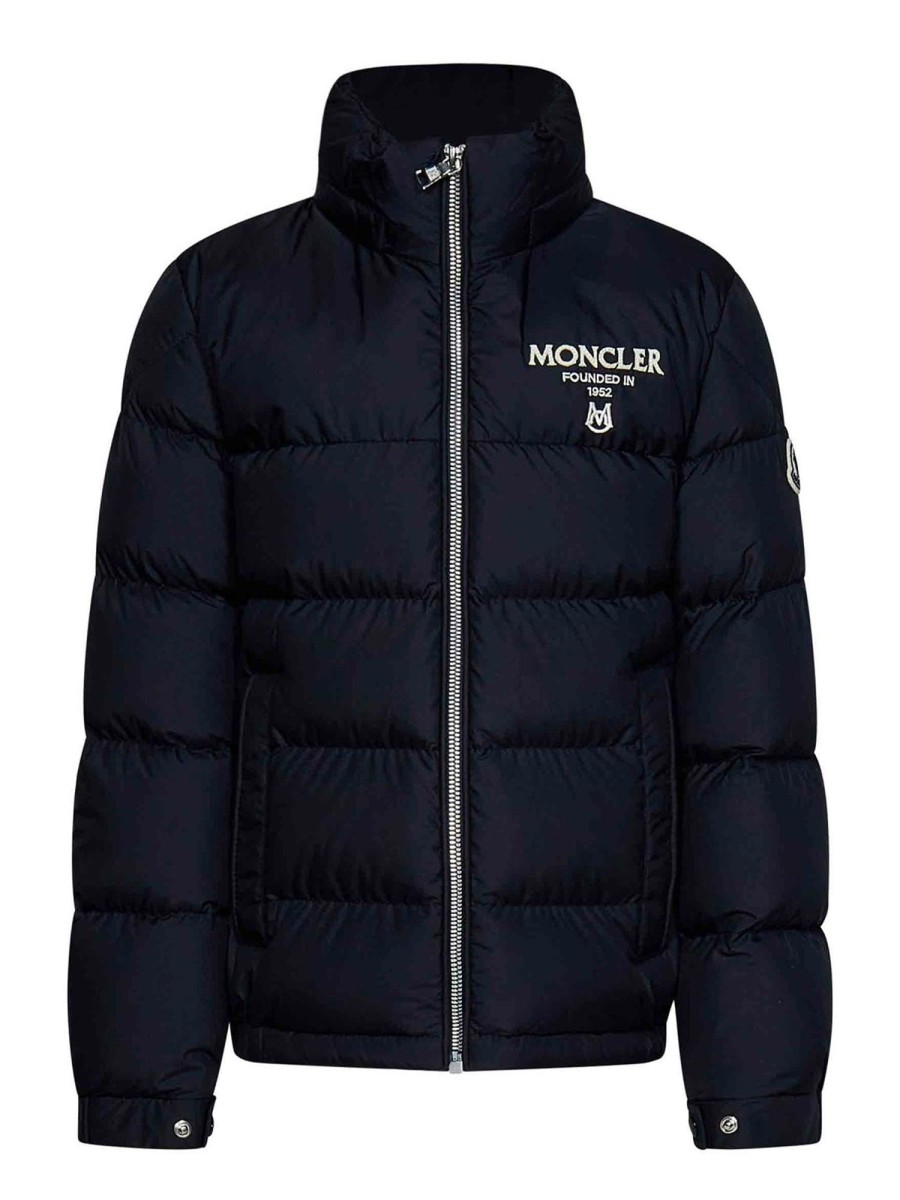 Bambino Moncler Jr | Piumino Dolcevita Ragazzi Blu Navy In Nylon