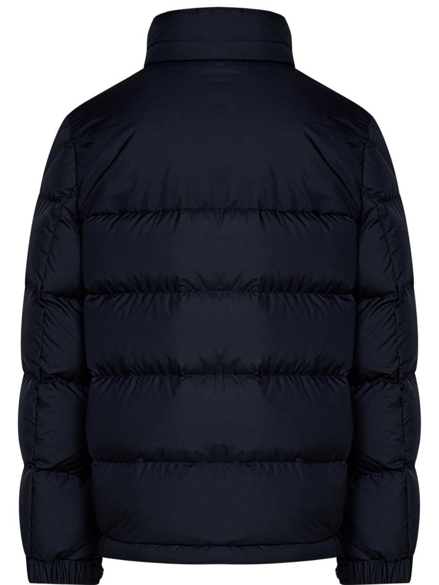 Bambino Moncler Jr | Piumino Dolcevita Ragazzi Blu Navy In Nylon