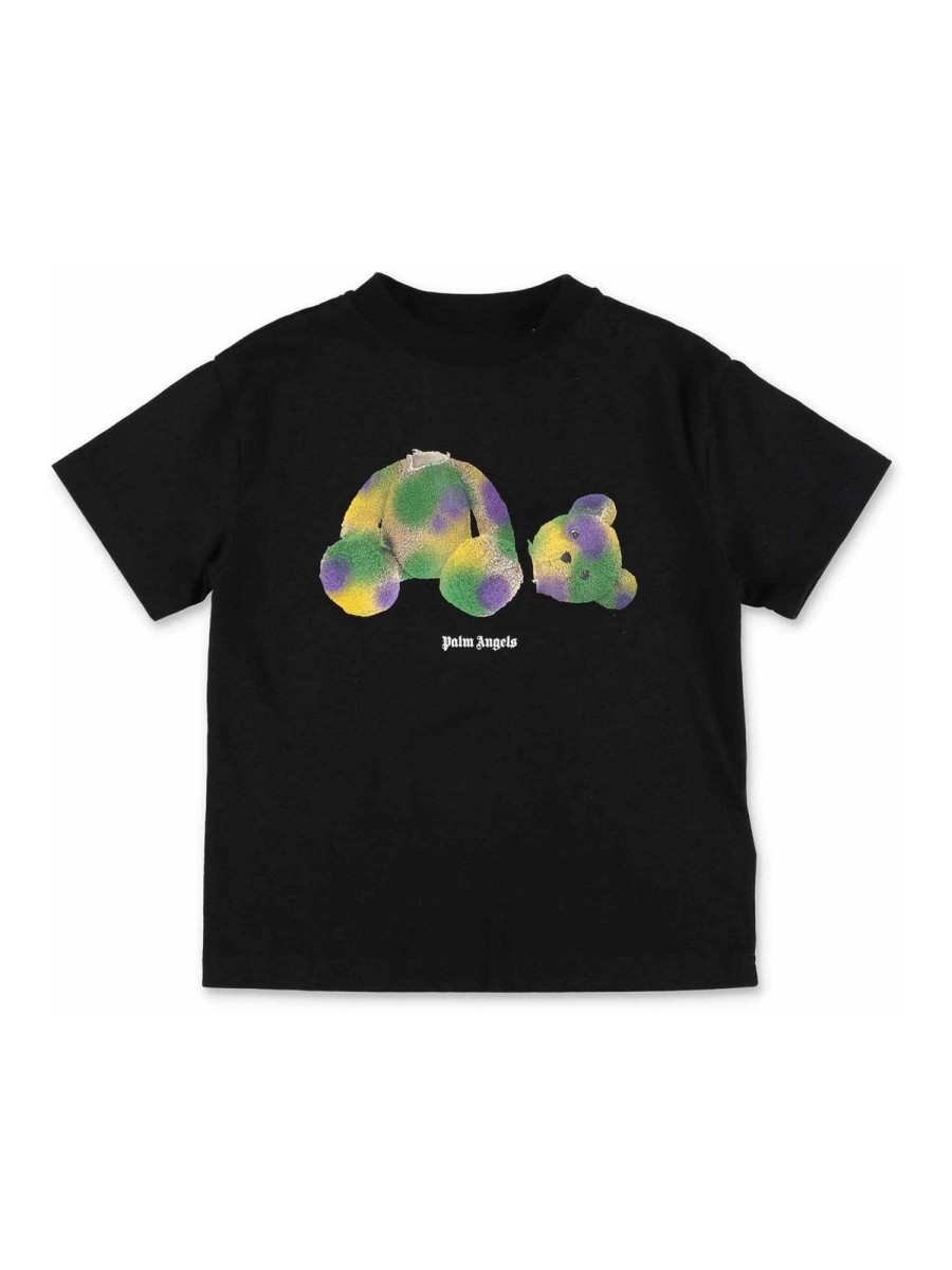 Bambino Palm Angels | T-Shirt Bambino Palm Angels In Cotone Nero