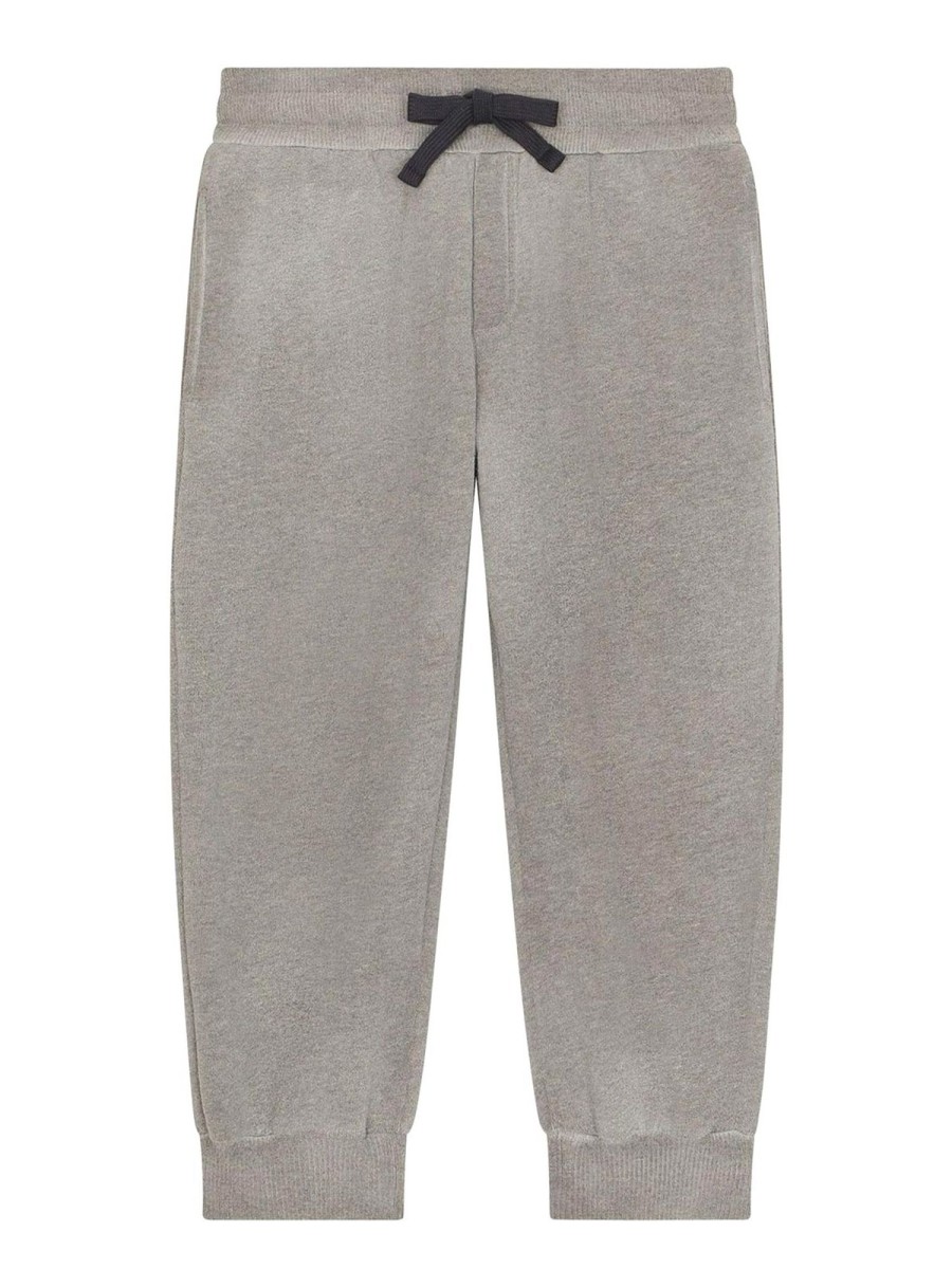 Bambino Dolce & Gabbana | Pantaloni In Cotone Grigio Cenere