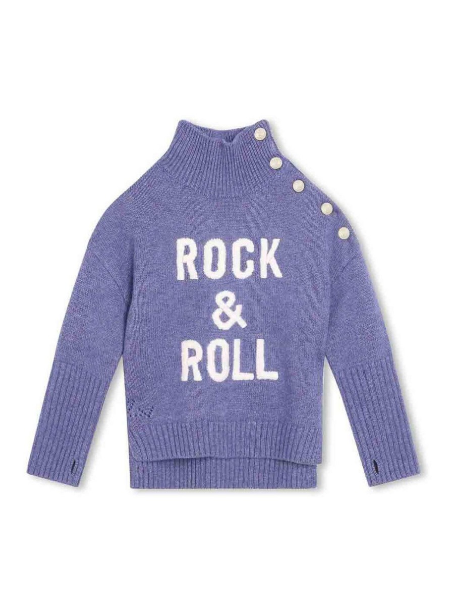 Bambino Zadig&Voltaire | Maglione Per Bambina Crema In Misto Lana