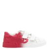 Bambino Dolce & Gabbana | Sneakers In Pelle Bianca E Fucsia Con Logo