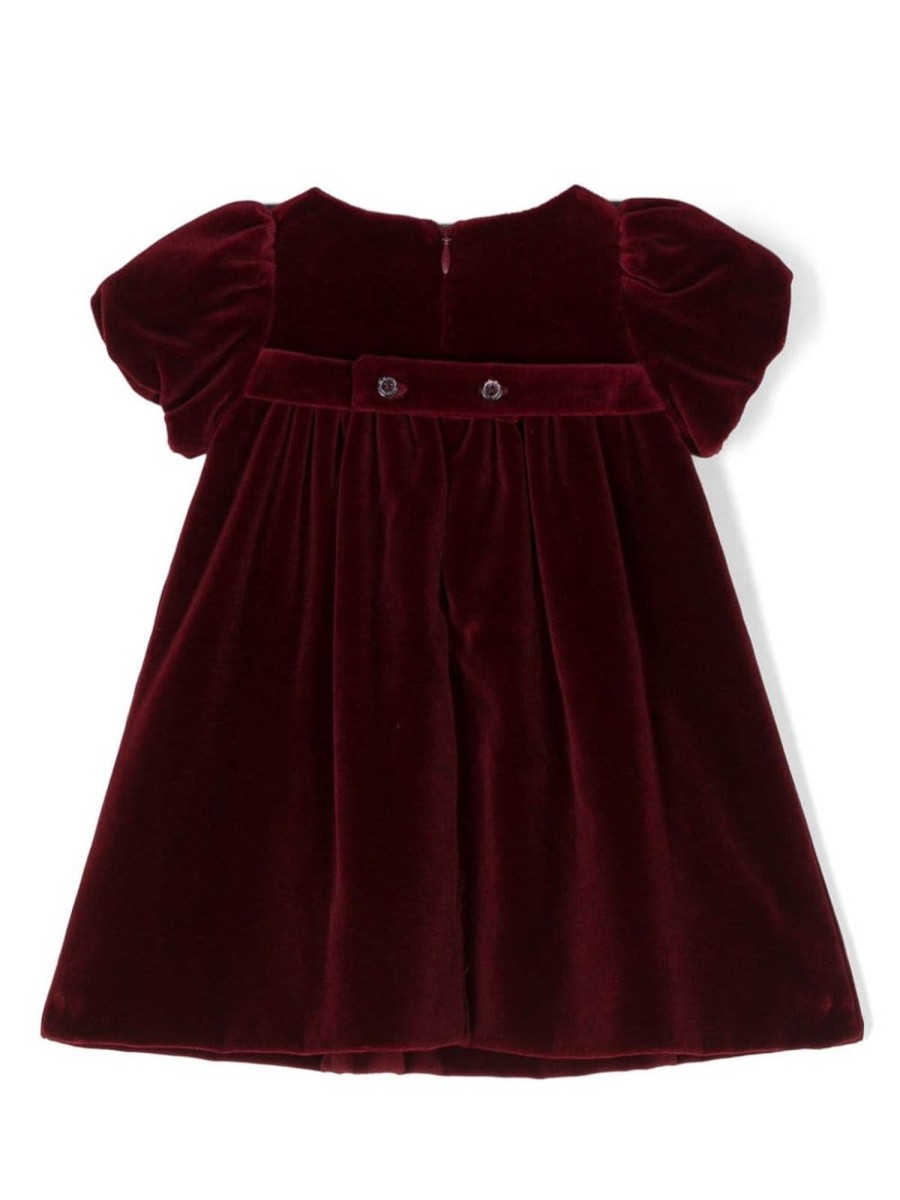 Bambino La Stupenderia | Abito Baby Bordeaux Con Logo