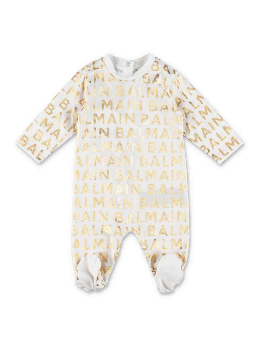 Bambino Balmain | Completo Tutina Cappello E Bavaglino