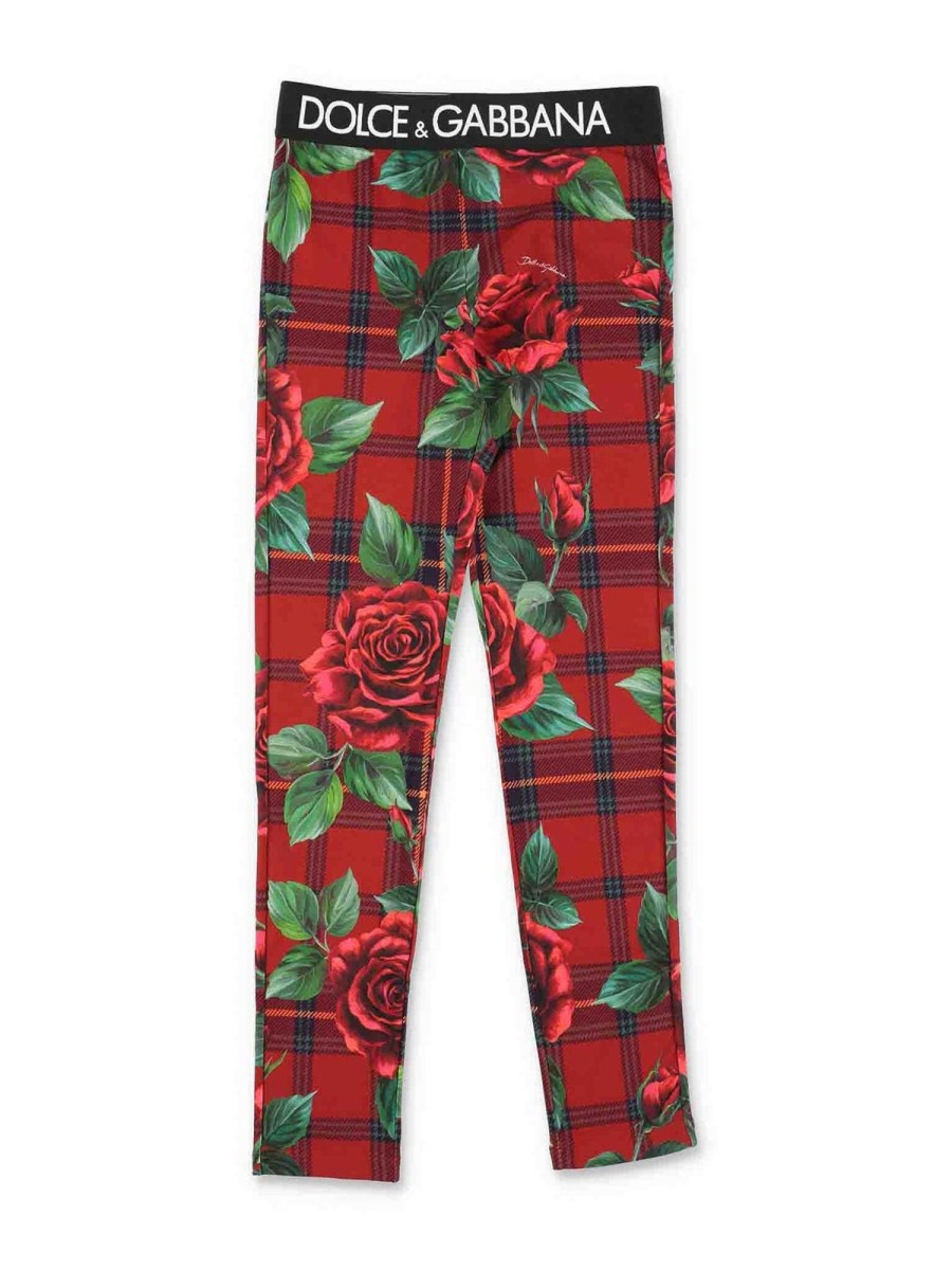 Bambino Dolce & Gabbana | Leggings In Cotone Elasticizzato